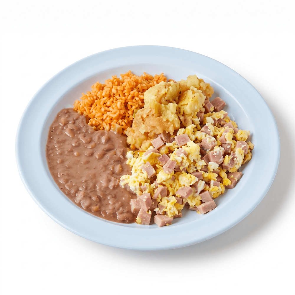 Ham and Eggs Breakfast Plate