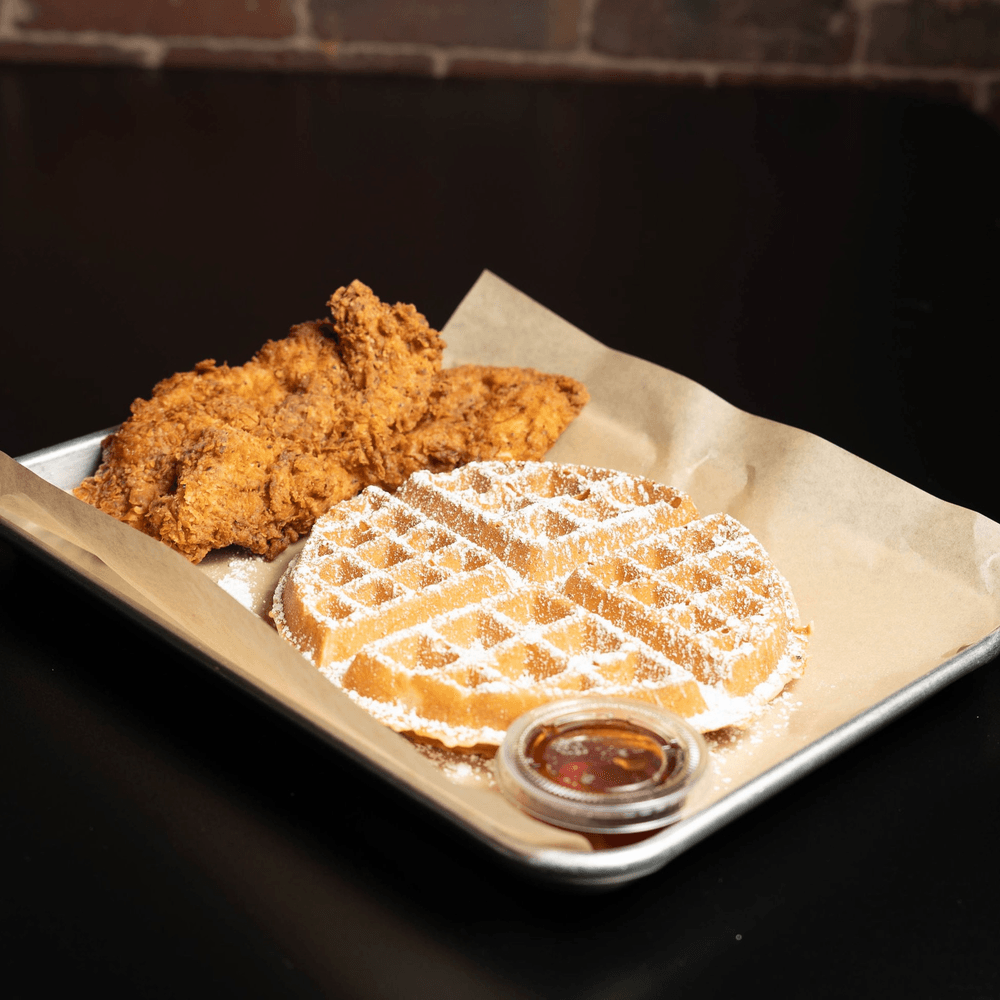Buttermilk Waffle W\ 2 Handbreaded Chicken Tenders