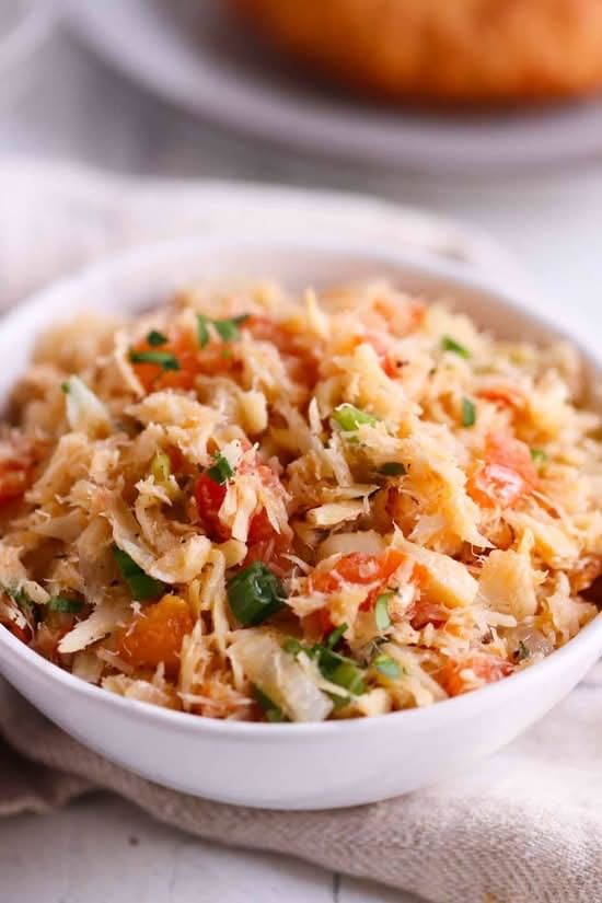 Cabbage (w/Kale) & Saltfish Breakfast