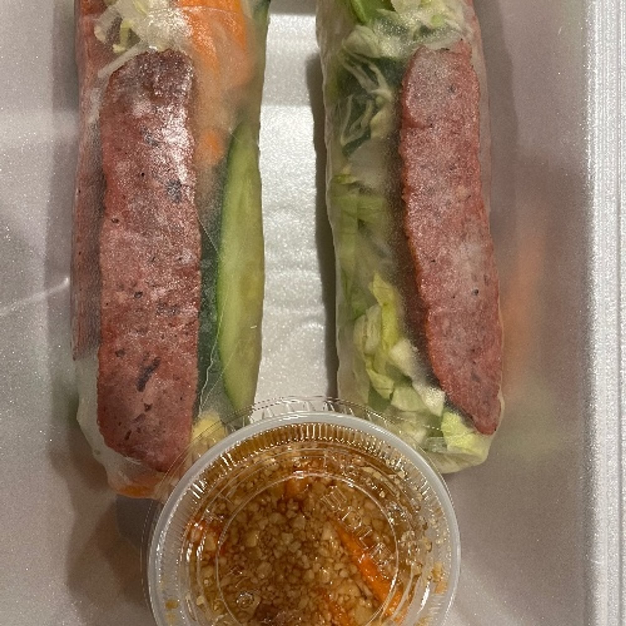 Vietnamese Sausage Spring Rolls