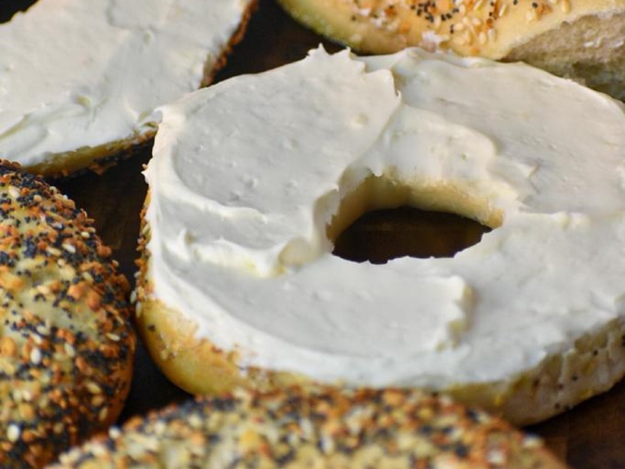 BAGEL W/ CREAM CHEESE & BUTTER (both sides)
