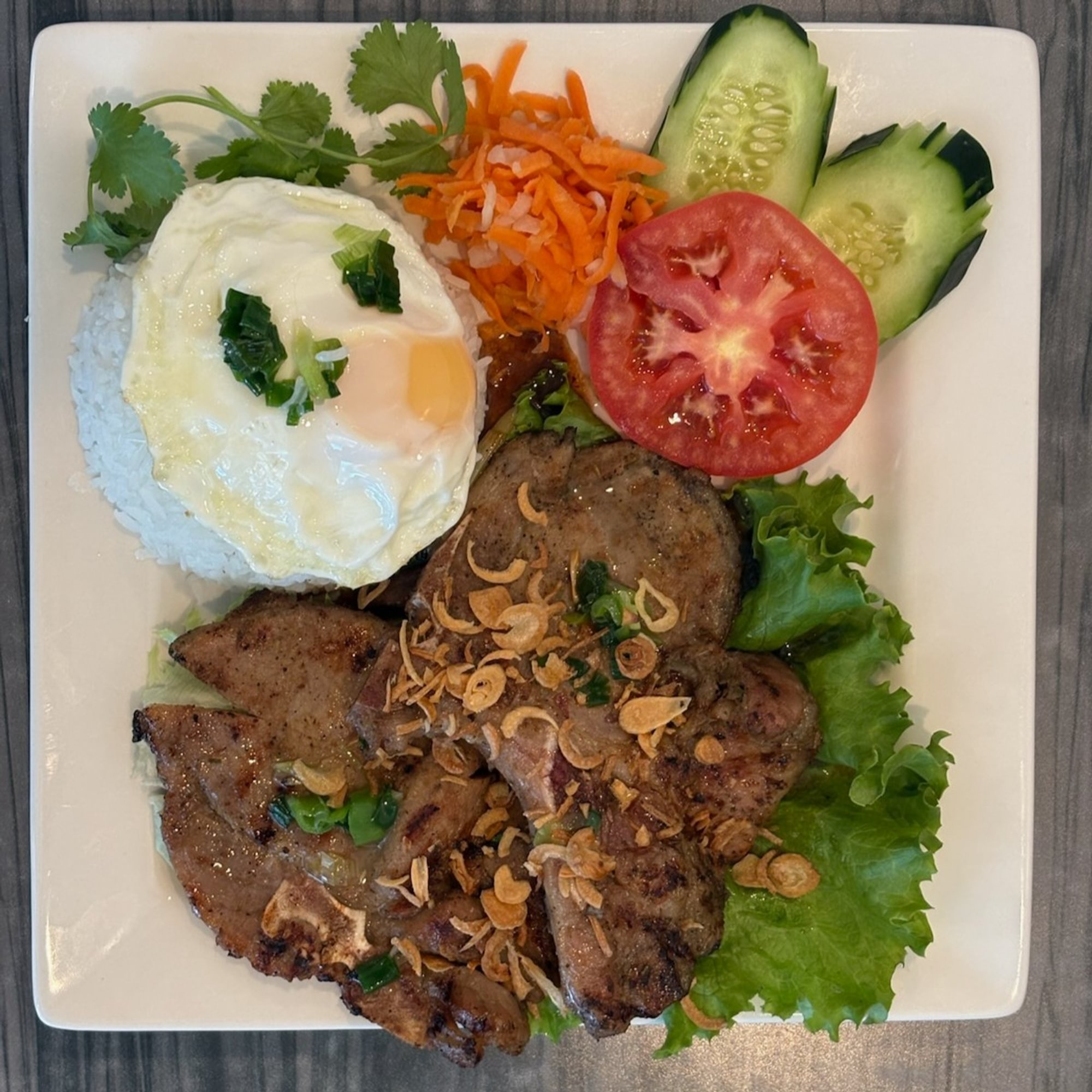 Pork Chop Plate with Egg