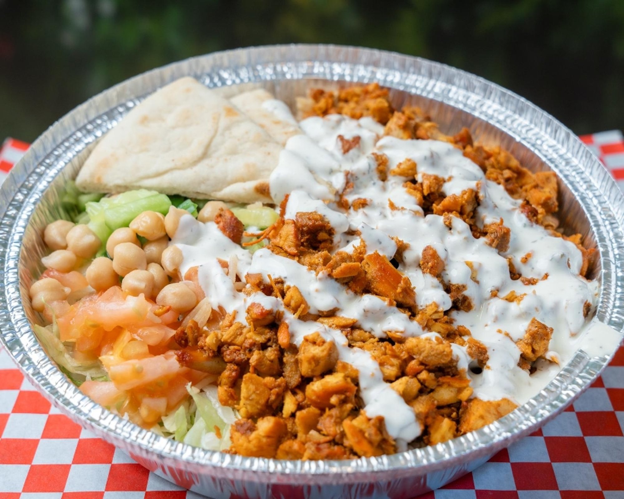 Chicken Gyro Over Rice Platter