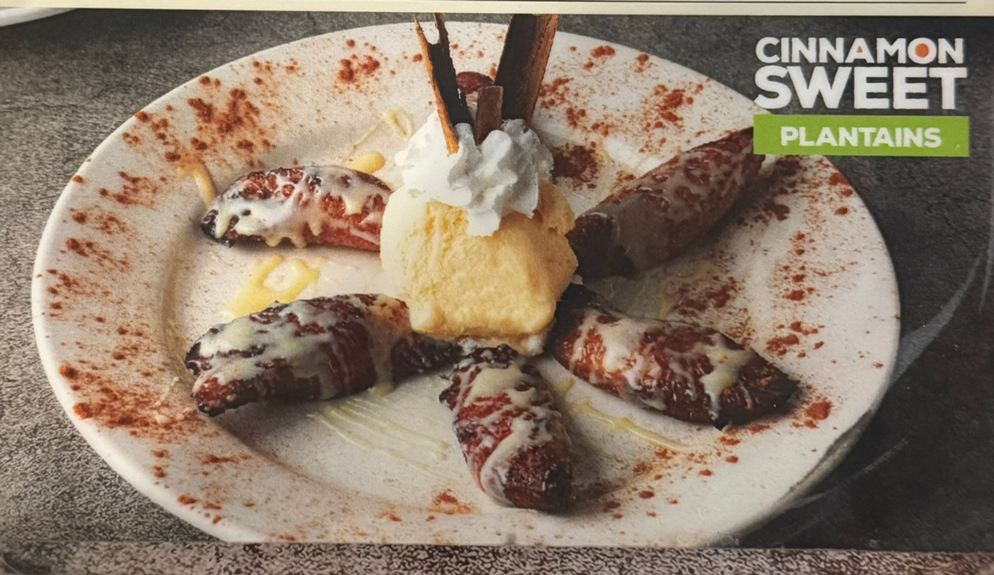 Cinnamon Sweet Plantains with Ice Cream