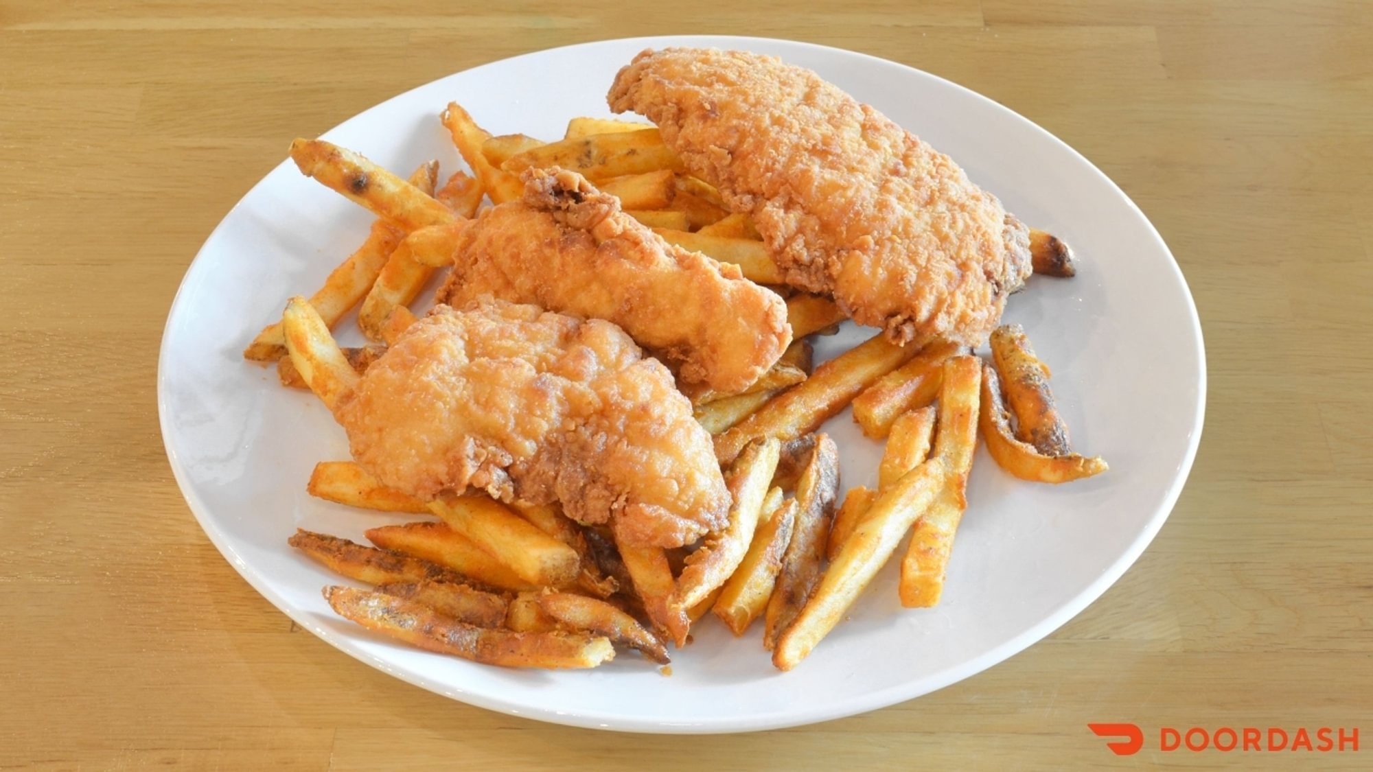 Chicken Tenders and Seasoned Fries