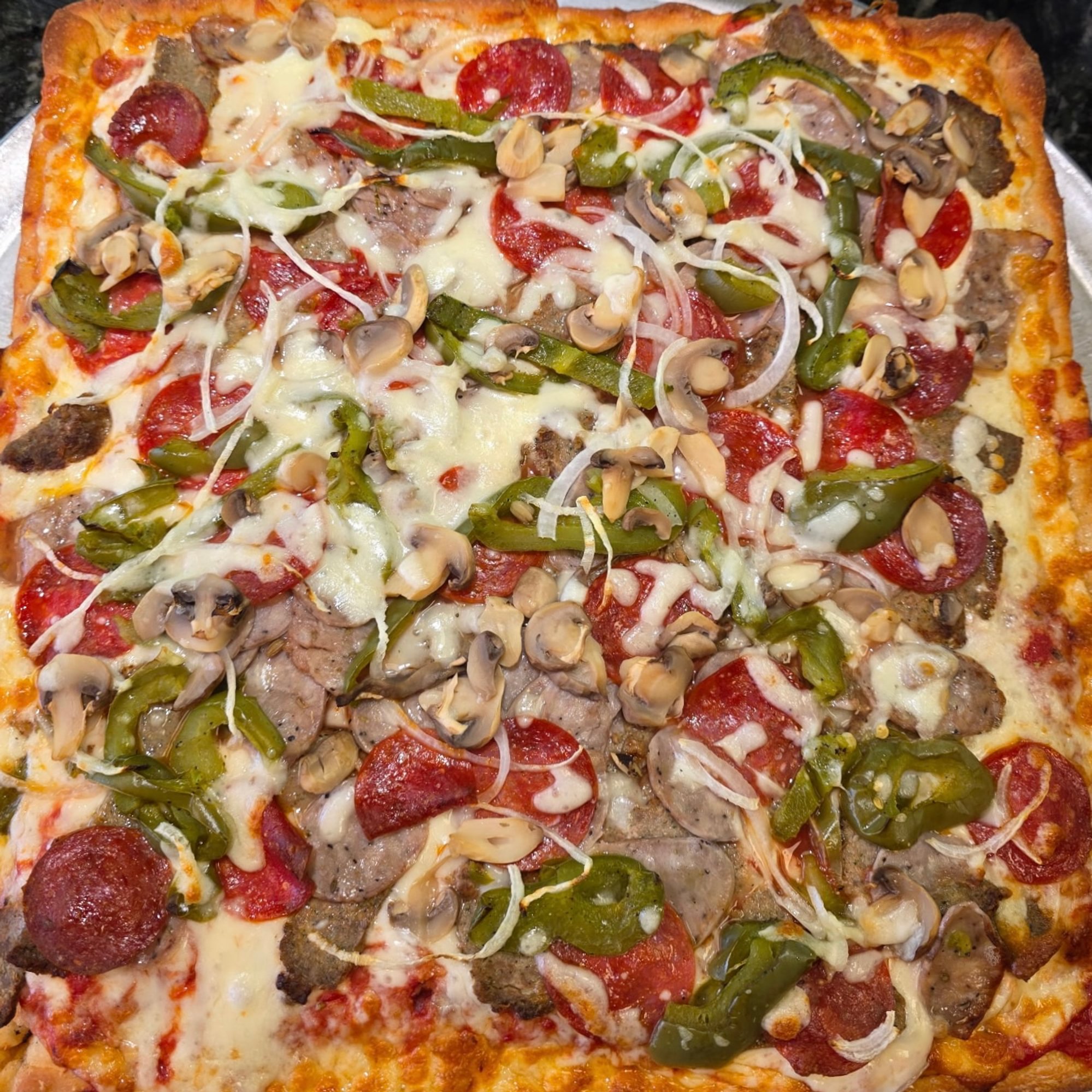 Sicilian Everything Pizza