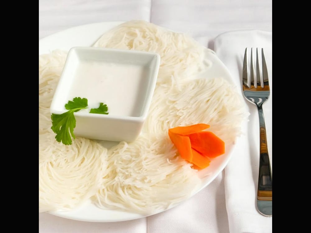 Idiyappam with Coconut Milk