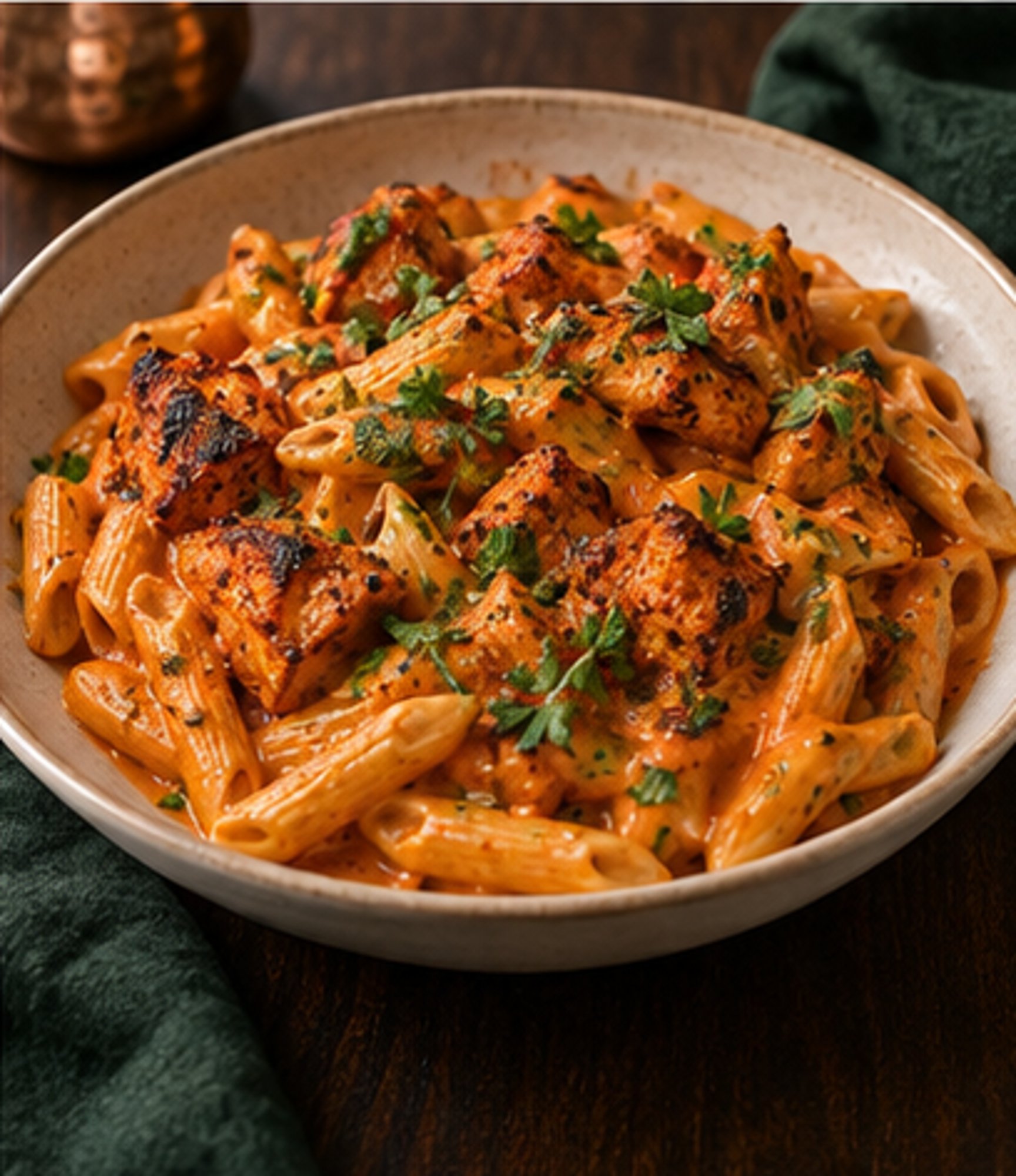 Chak De Chicken Tikka Pasta