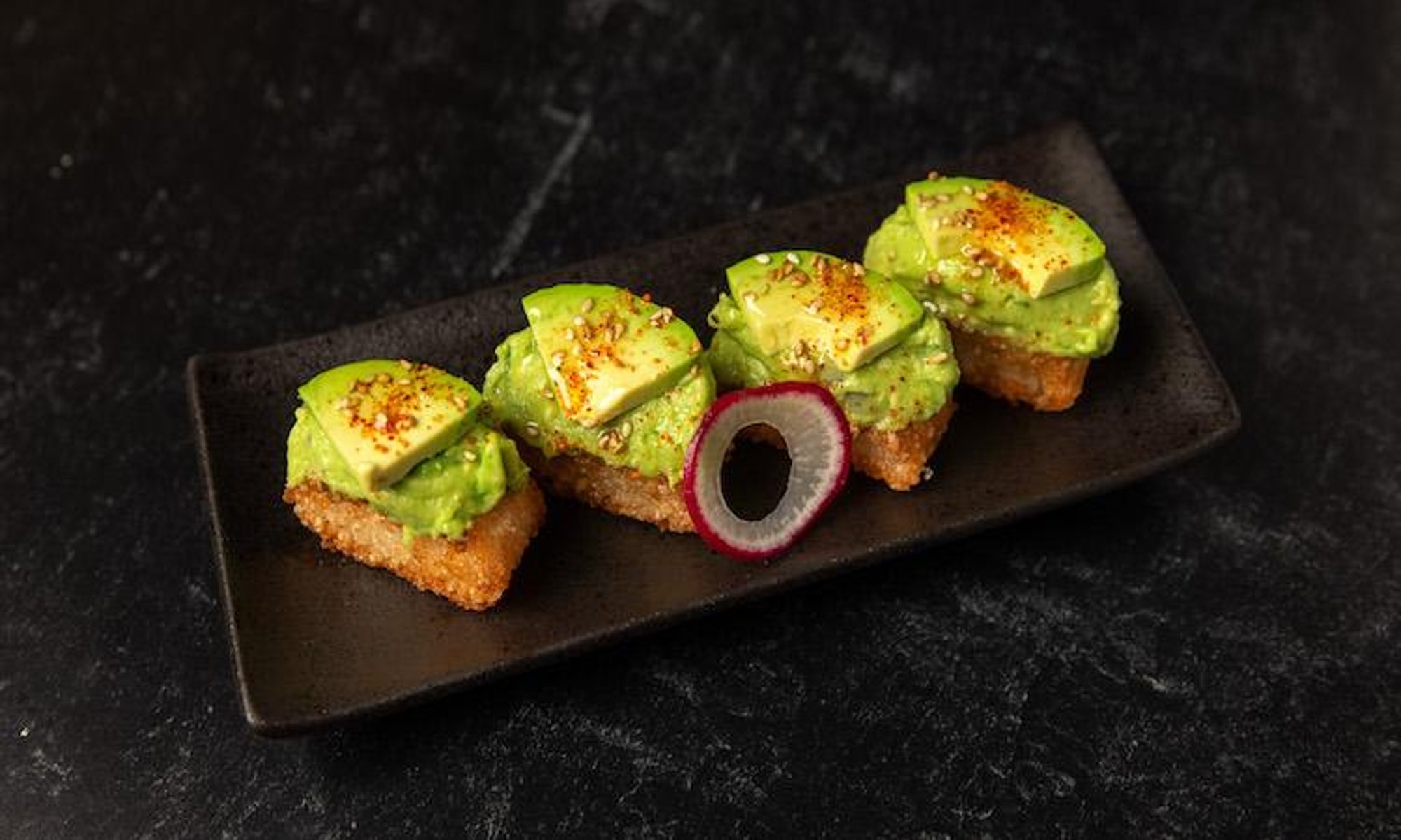 Crispy Rice Avocado & Truffle Oil