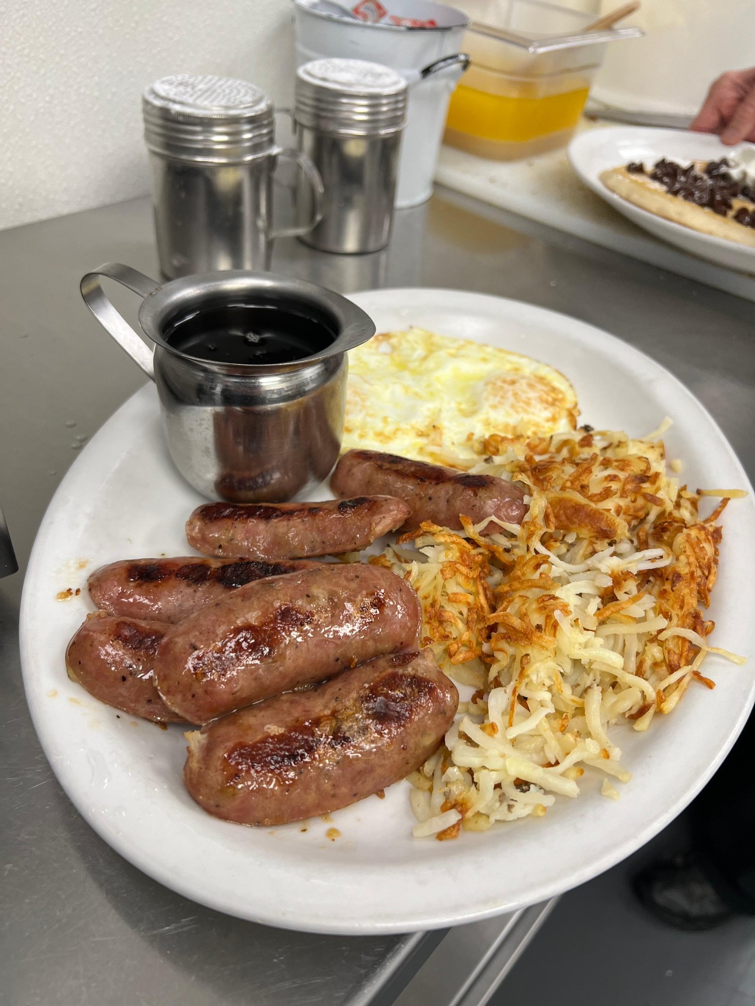 Chicken apple sausage & Eggs