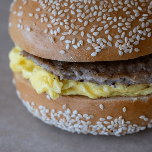 Egg and Meat NO CHEESE Bagel Sandwich