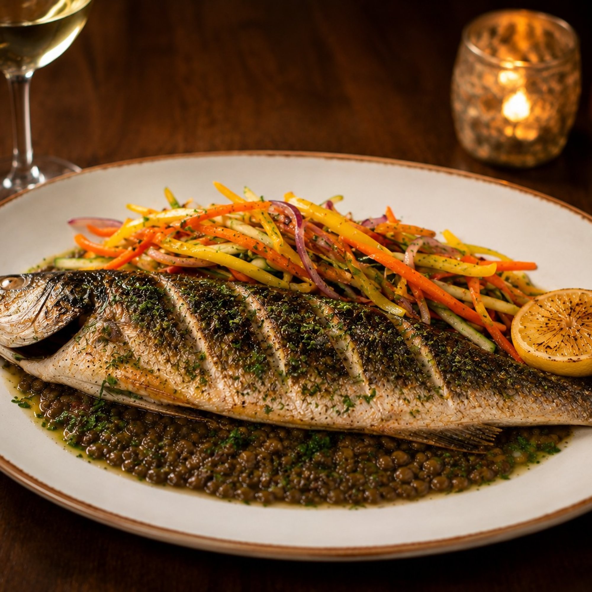 Branzino (Seabass Grilled Whole)