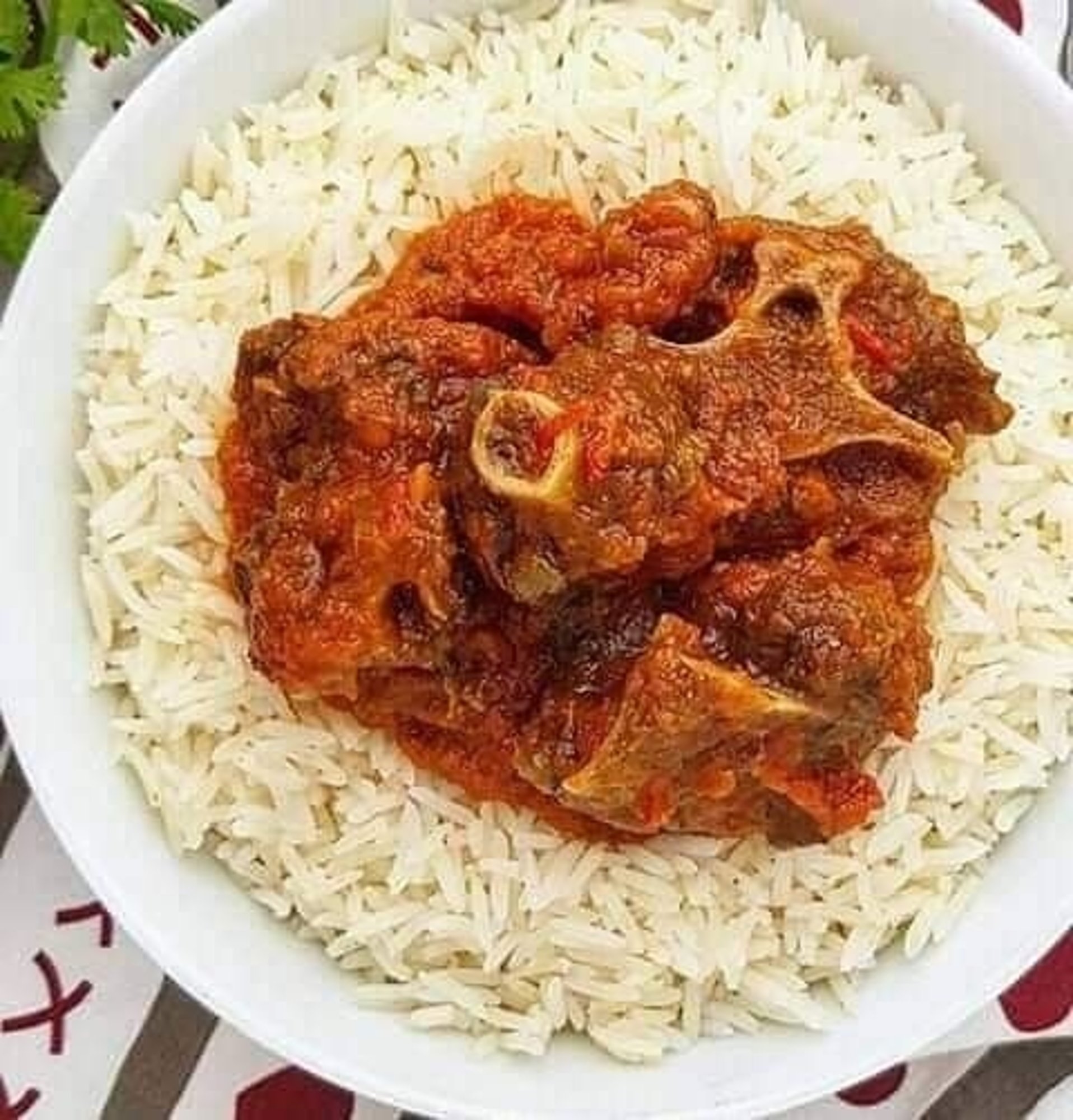 WHITE RICE (W/STEW &BEEF)
