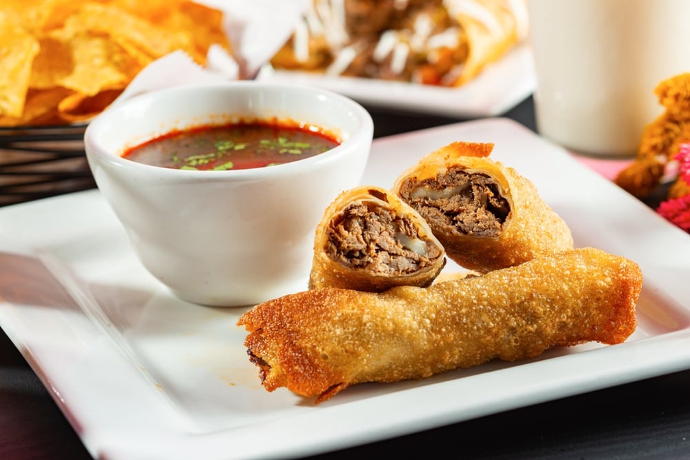 Birria Egg Rolls