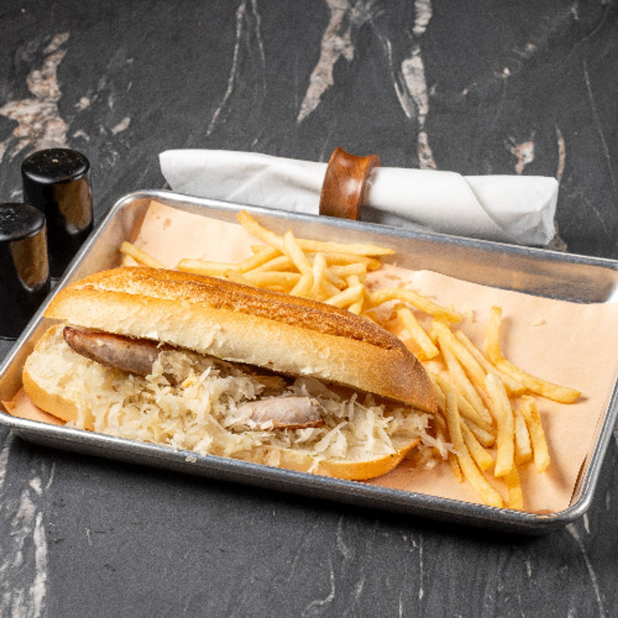 Alpine House Bratwurst Sandwich
