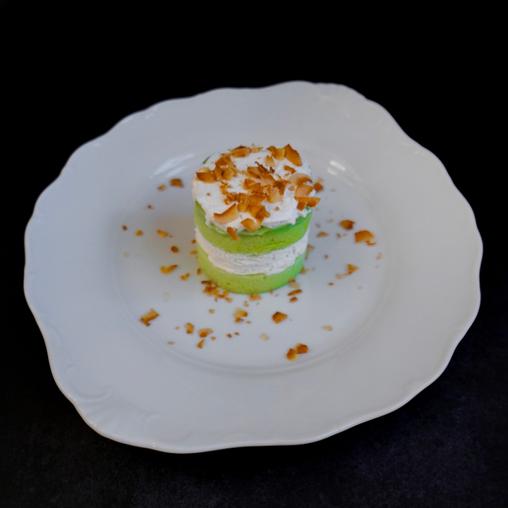 Homemade Coconut Pandan Chiffon Cake