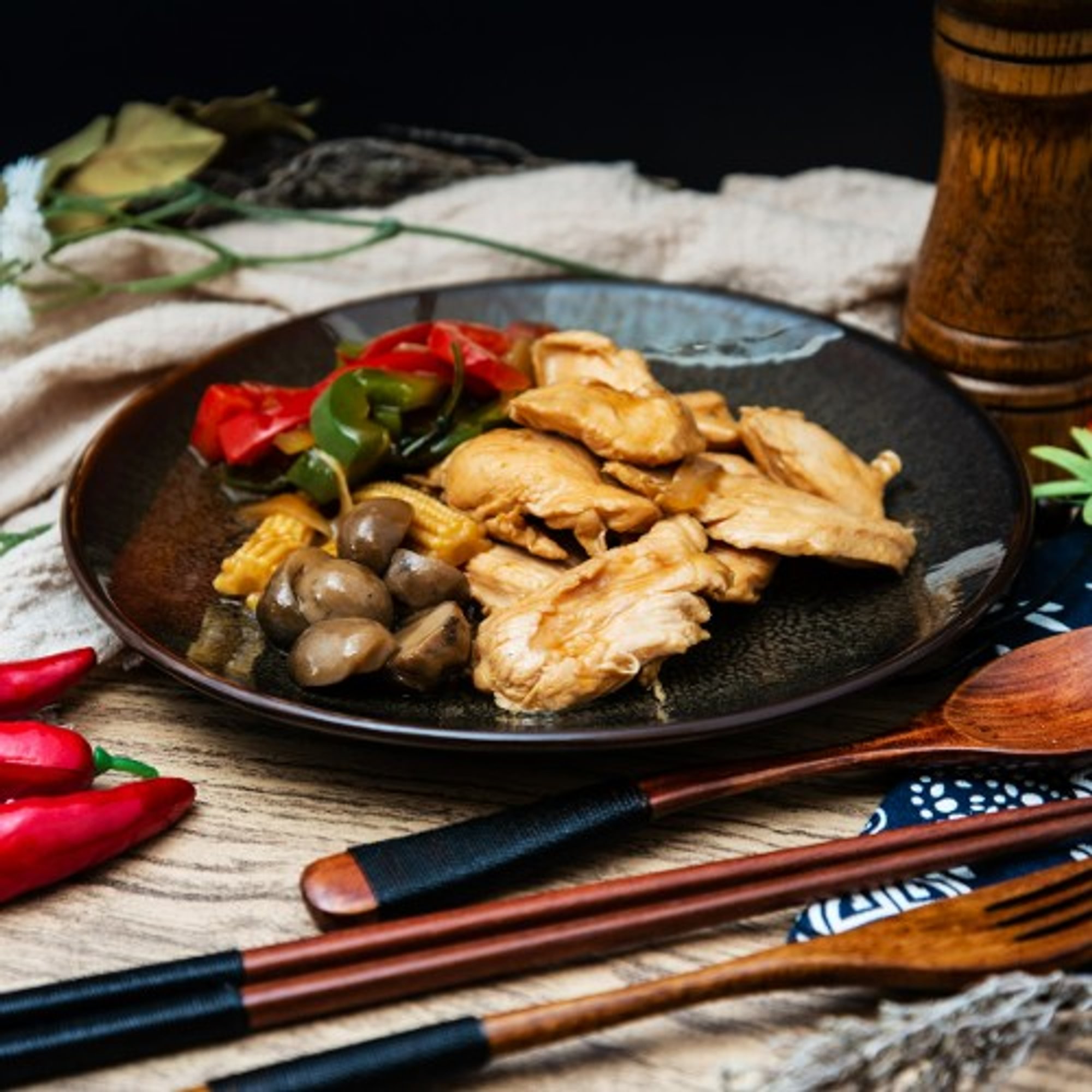 Chicken with Chinese Black Mushroom