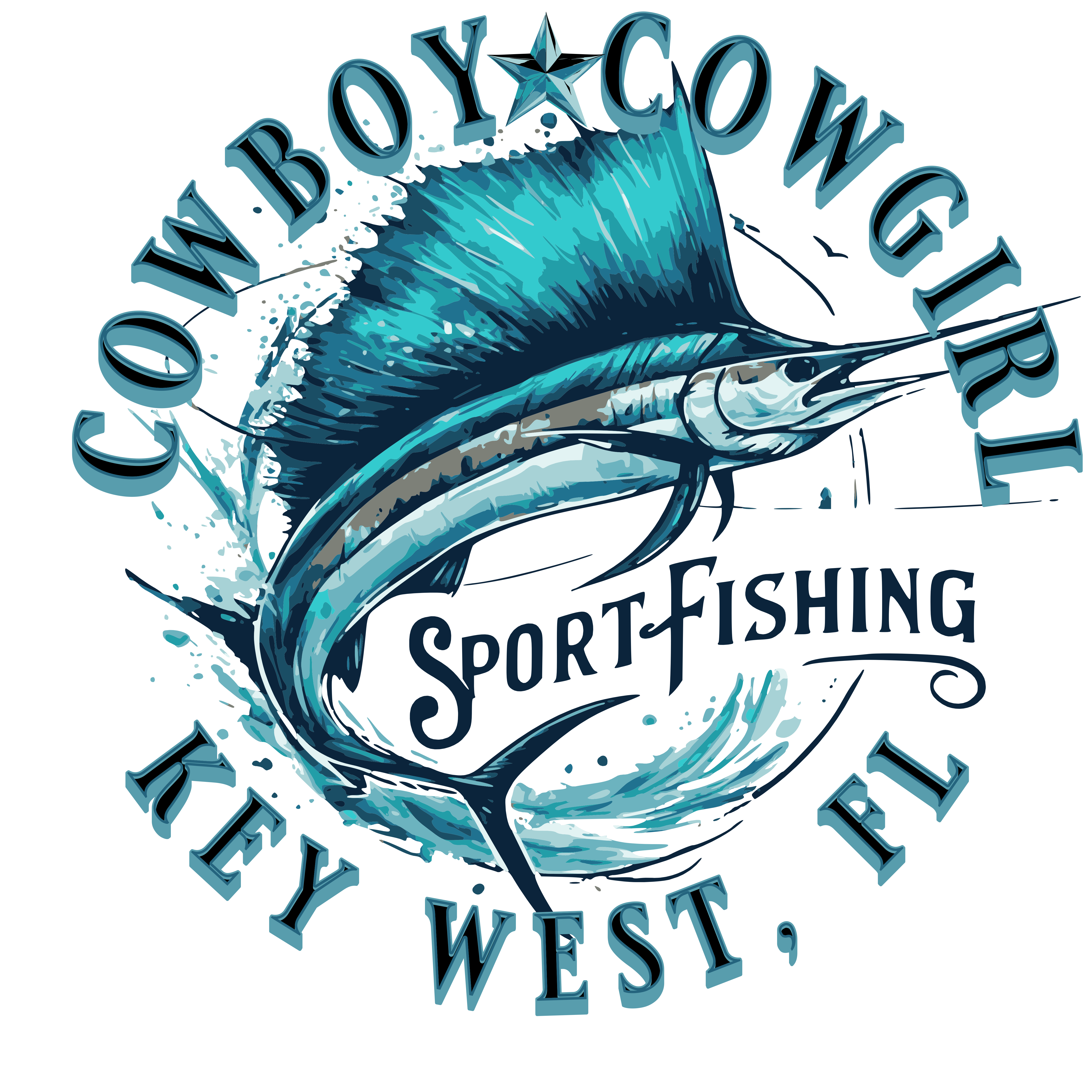 Cowboy Cowgirl SportFishing Charters Logo