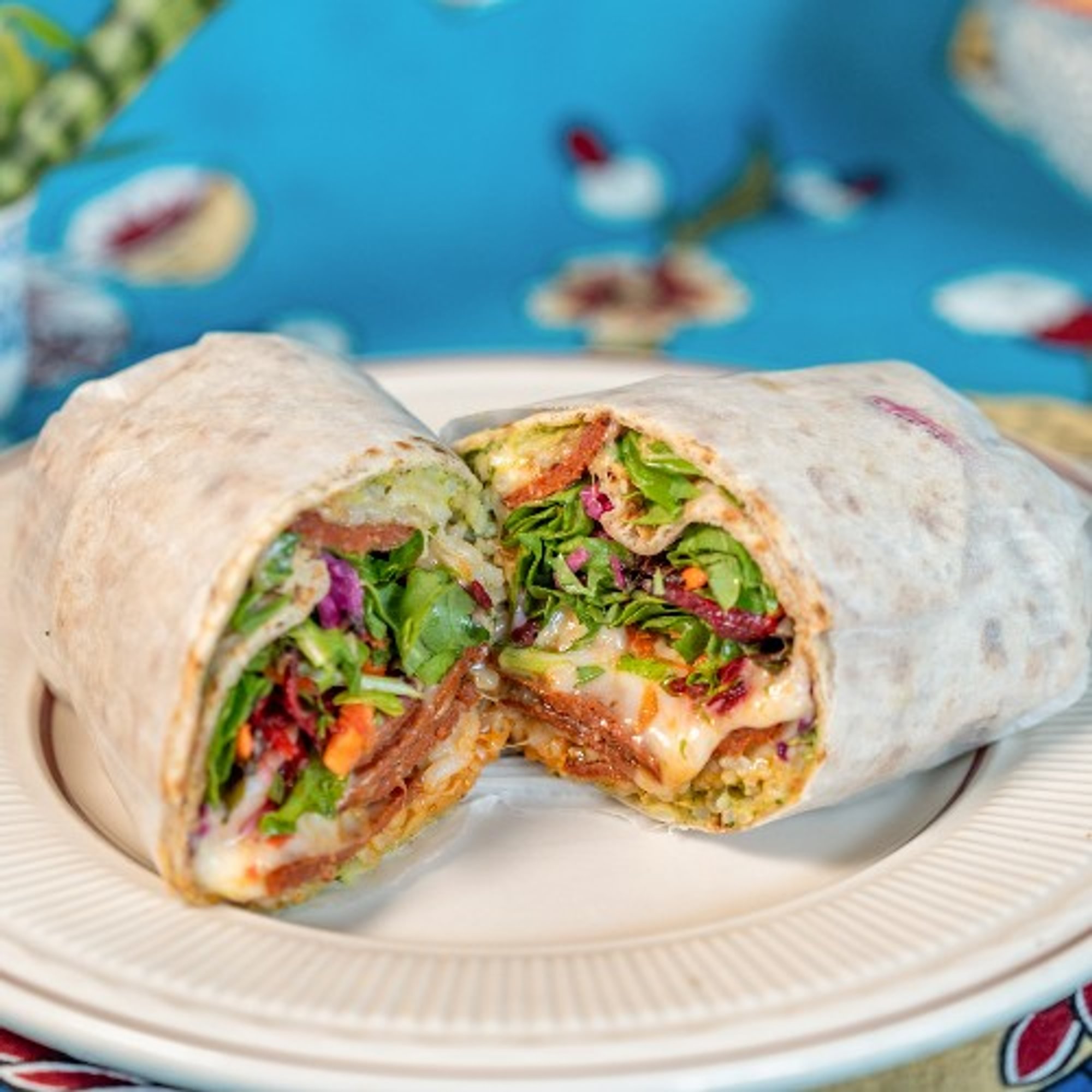 Turkish Beef Sausage & Mozzarella Cheese Burrito (Gluten Free Option)