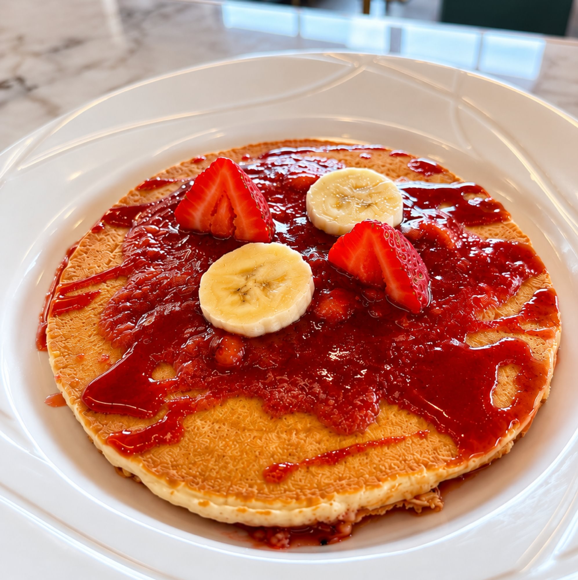 Strawberry Banana Banana Banana Strawberry Pancake