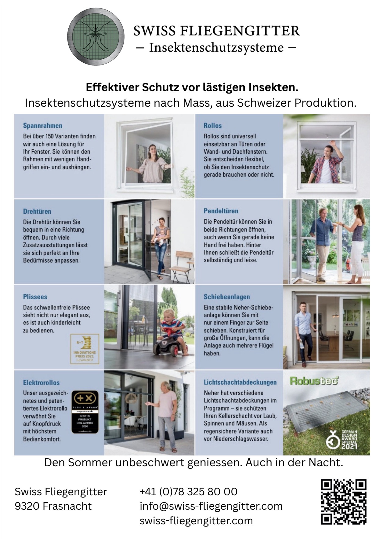 Massgefertigte Insektenschutzsysteme
