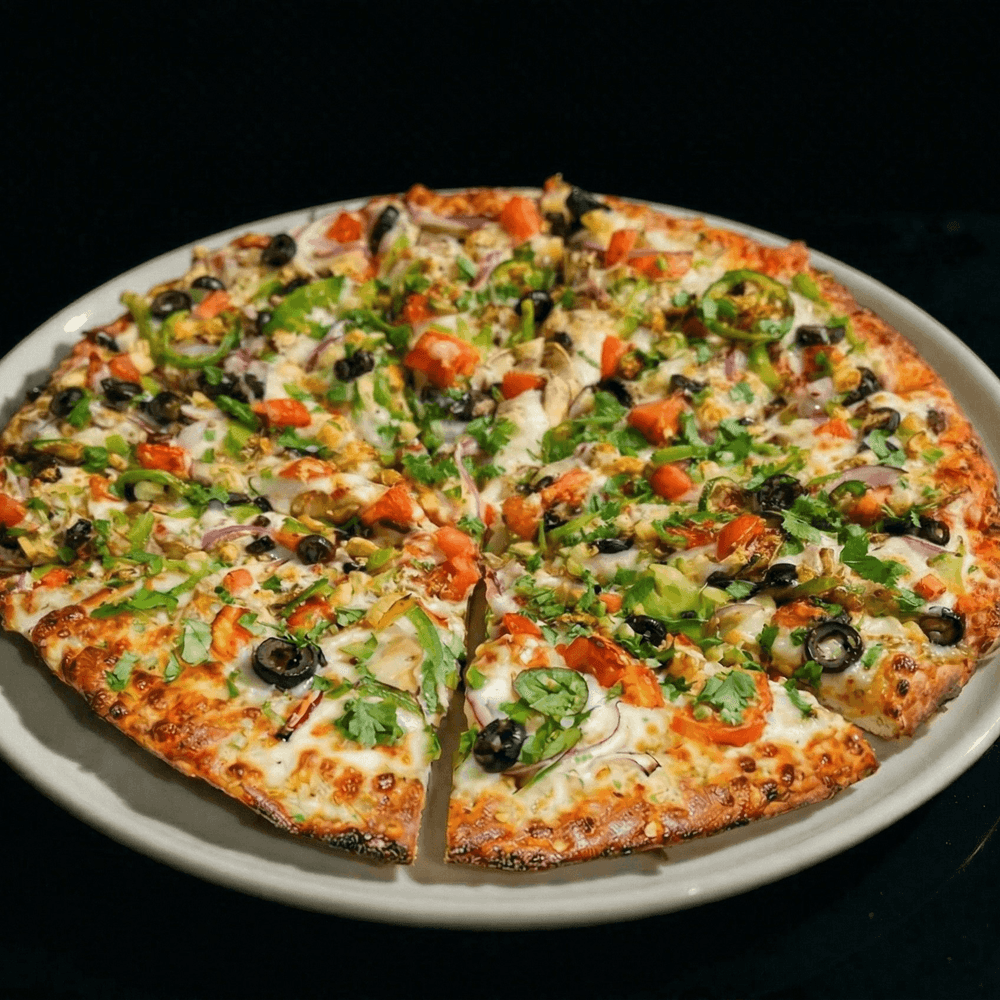 Small Indian Style Veggie Pizza