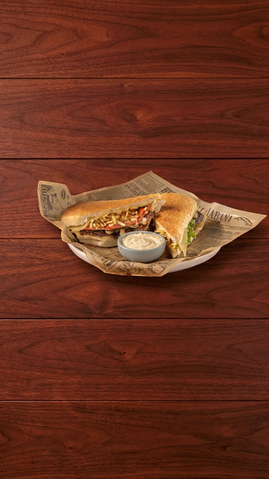 Pan con bistec sandwich