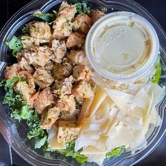 Kale Chicken Caesar Salad