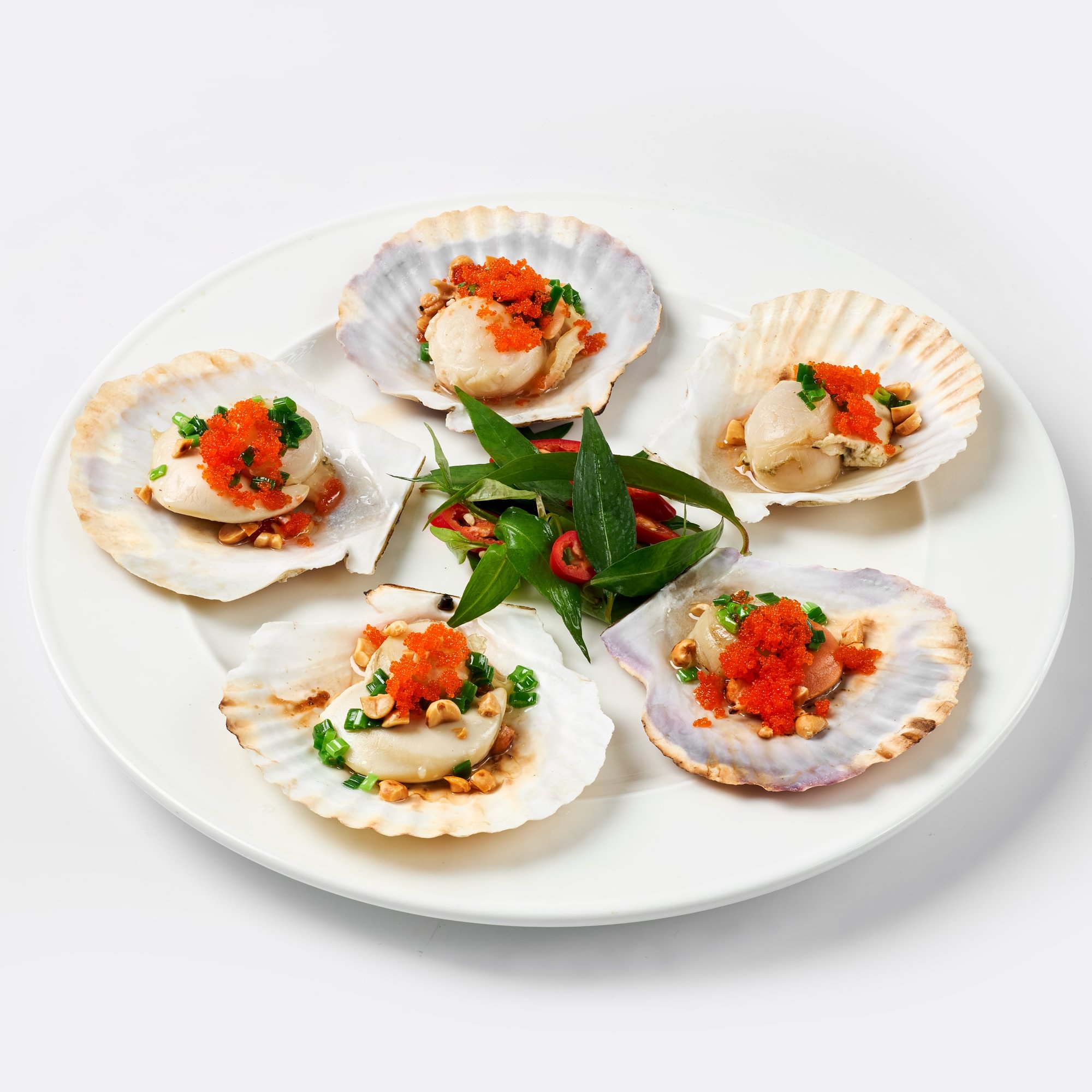 Sò Điệp Nướng Trứng Cá - Grilled Japanese Scallops with Fish Roe