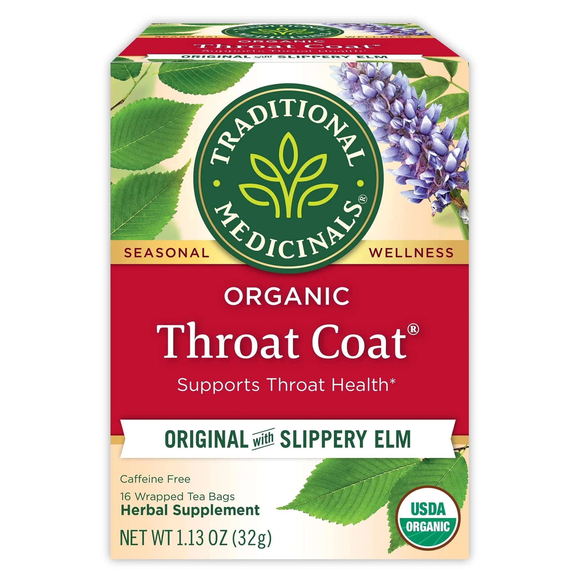 Traditional Medicinals Throat Coat Tea Box