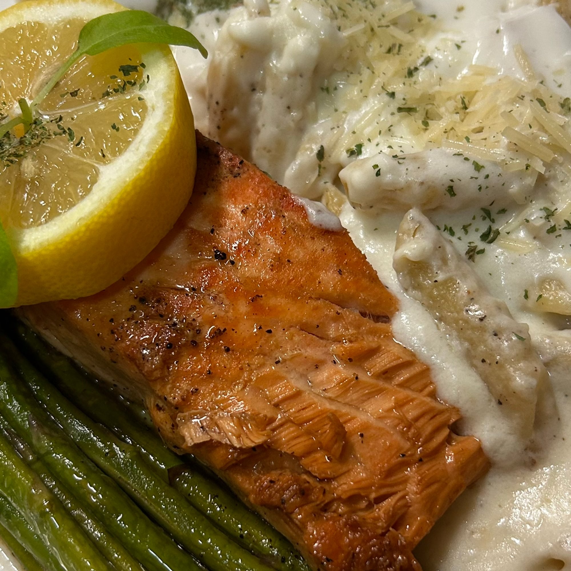 Atlantic Salmon al Limone w/ Pasta A Gratte