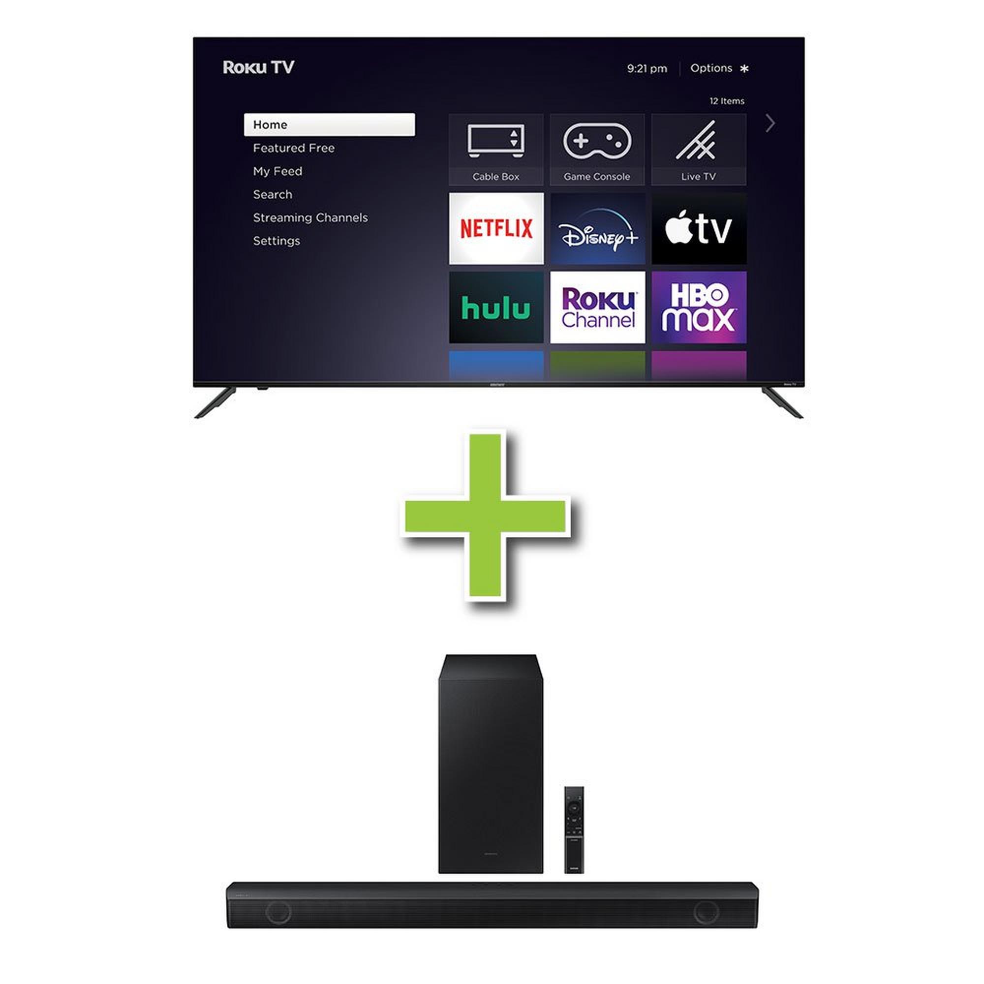 75" Element 4K Ultra HD Smart TV & Samsung Soundbar