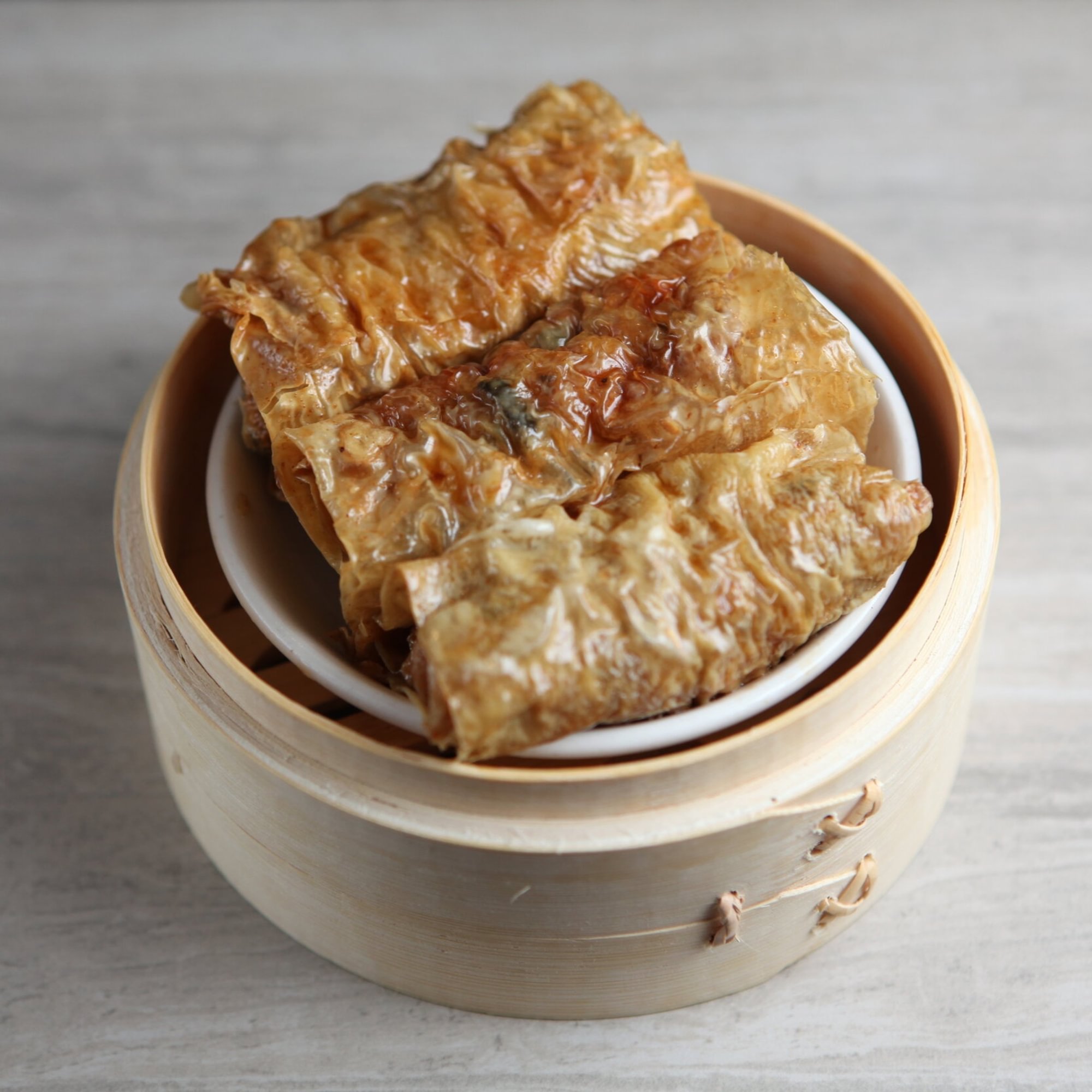 Tofu Skin Rolls with Oyster Sauce Dim Sum