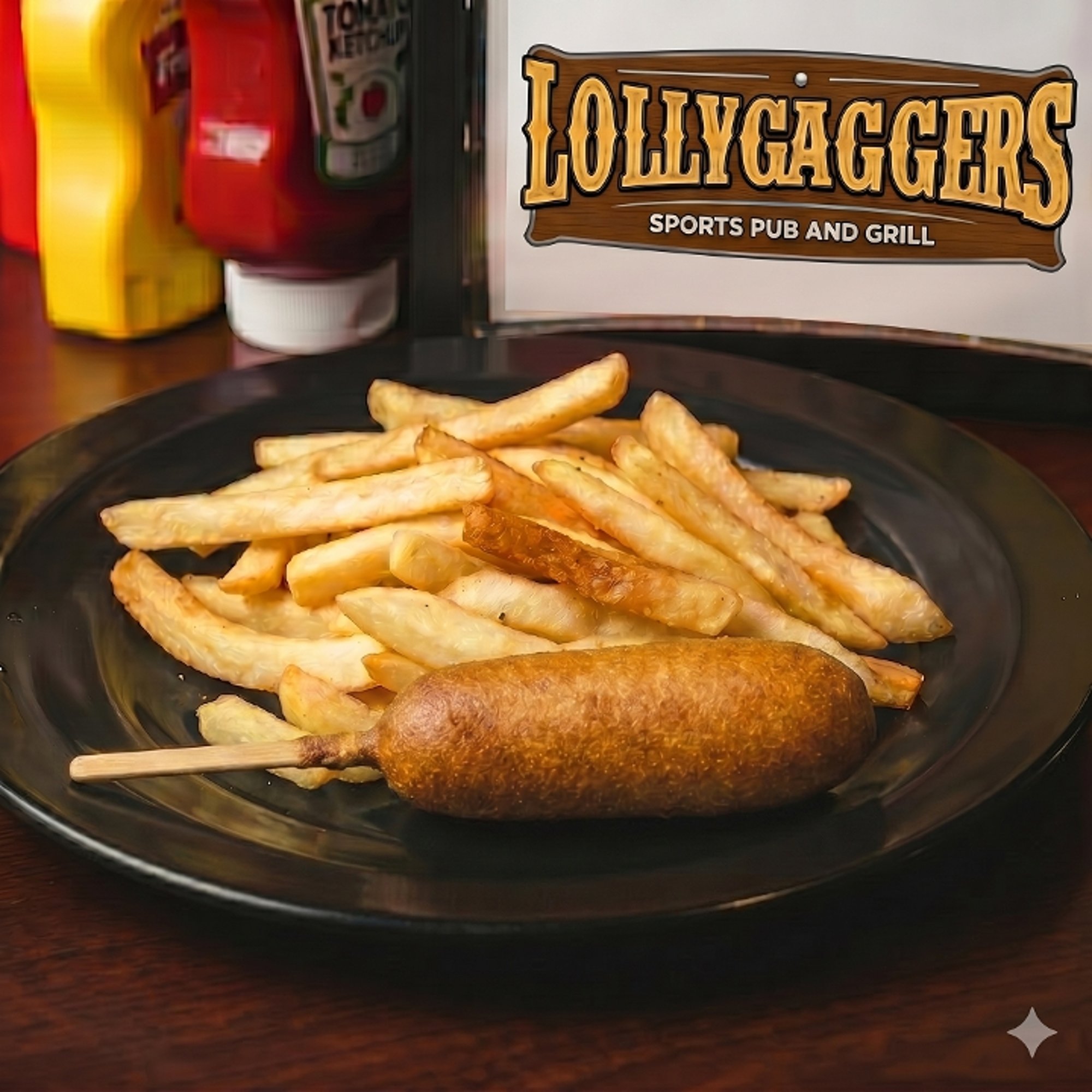 Corn Dog with Fries