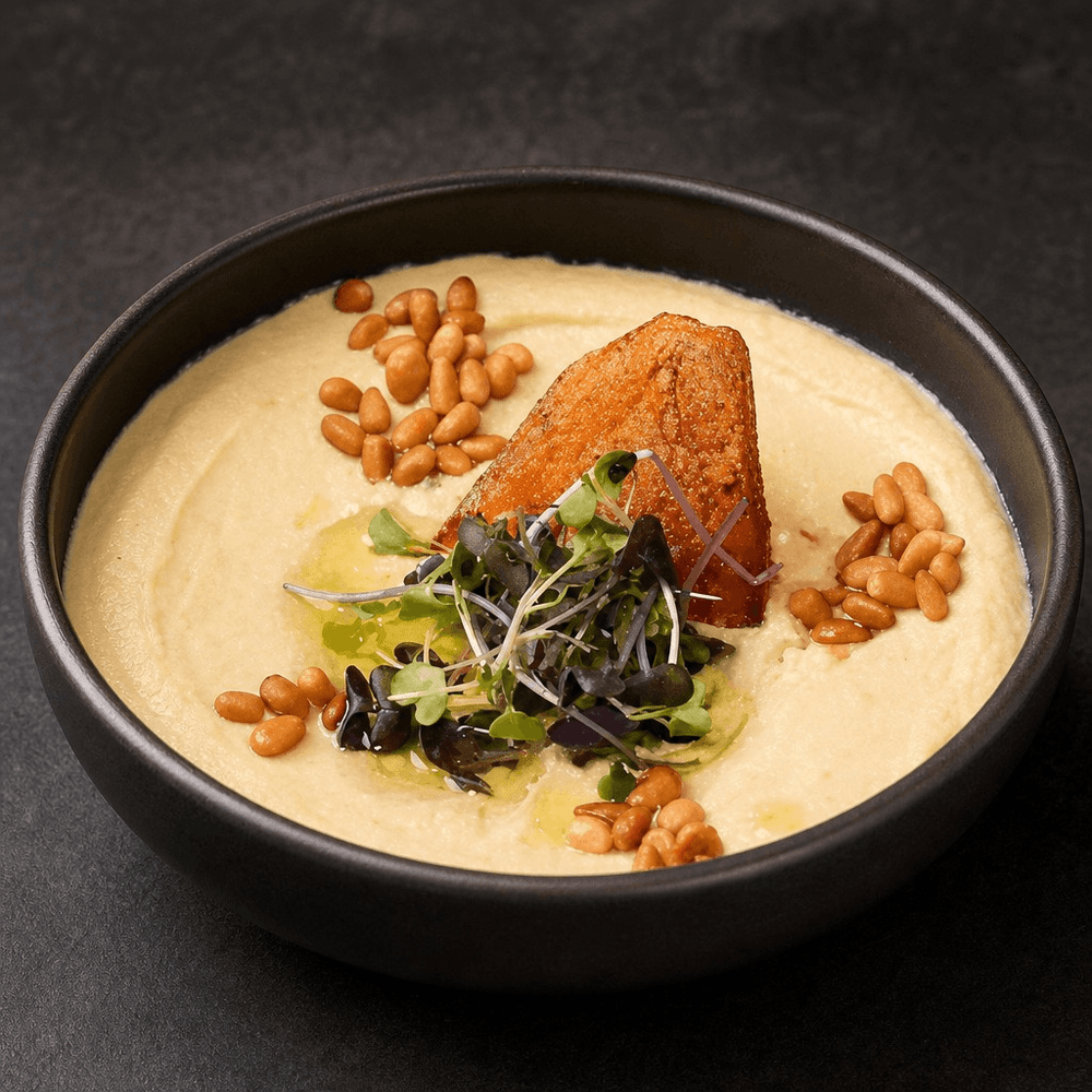 Hummus with Toasted Pine Nuts