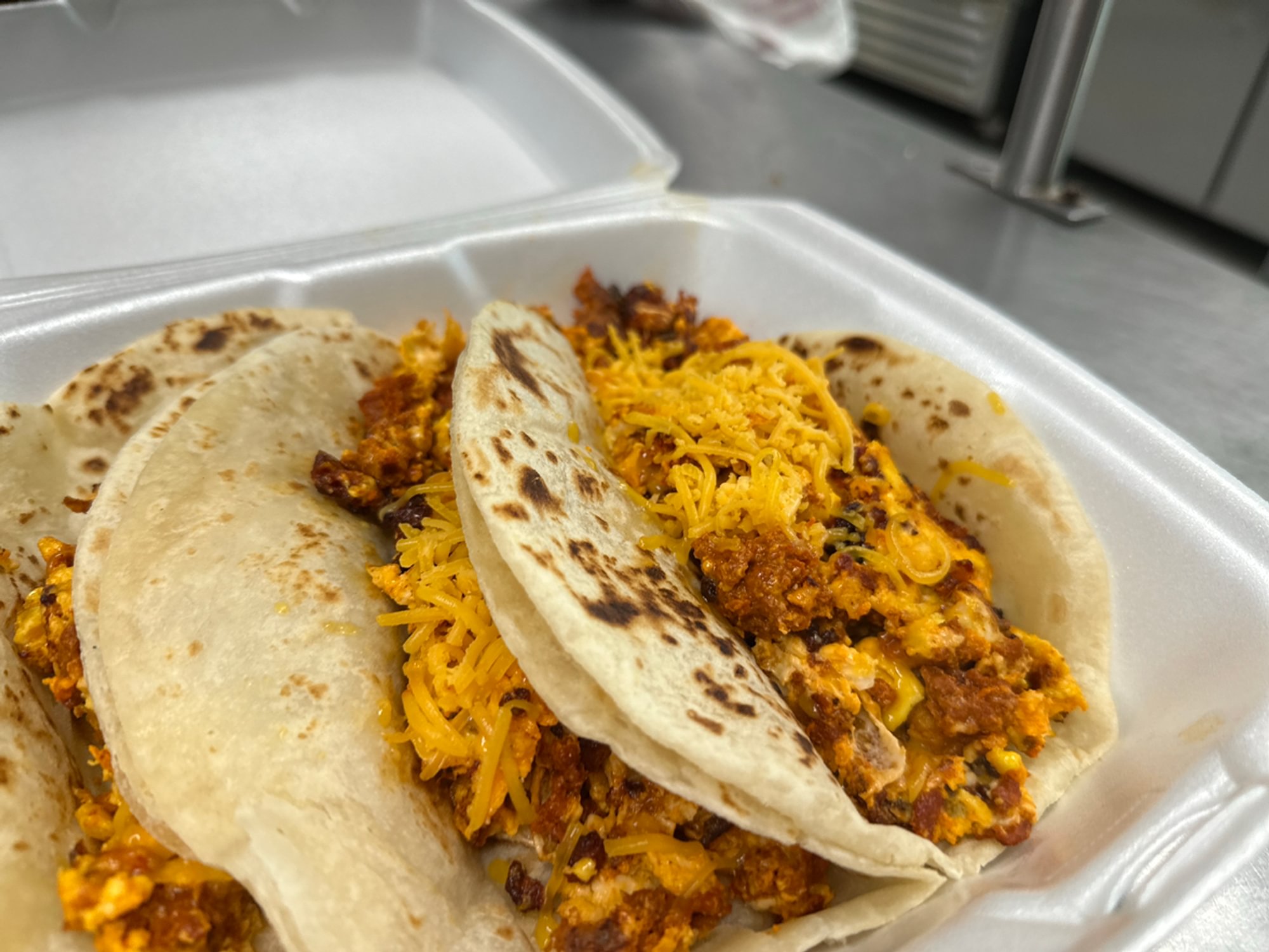 Chorizo Egg and Cheese Taco