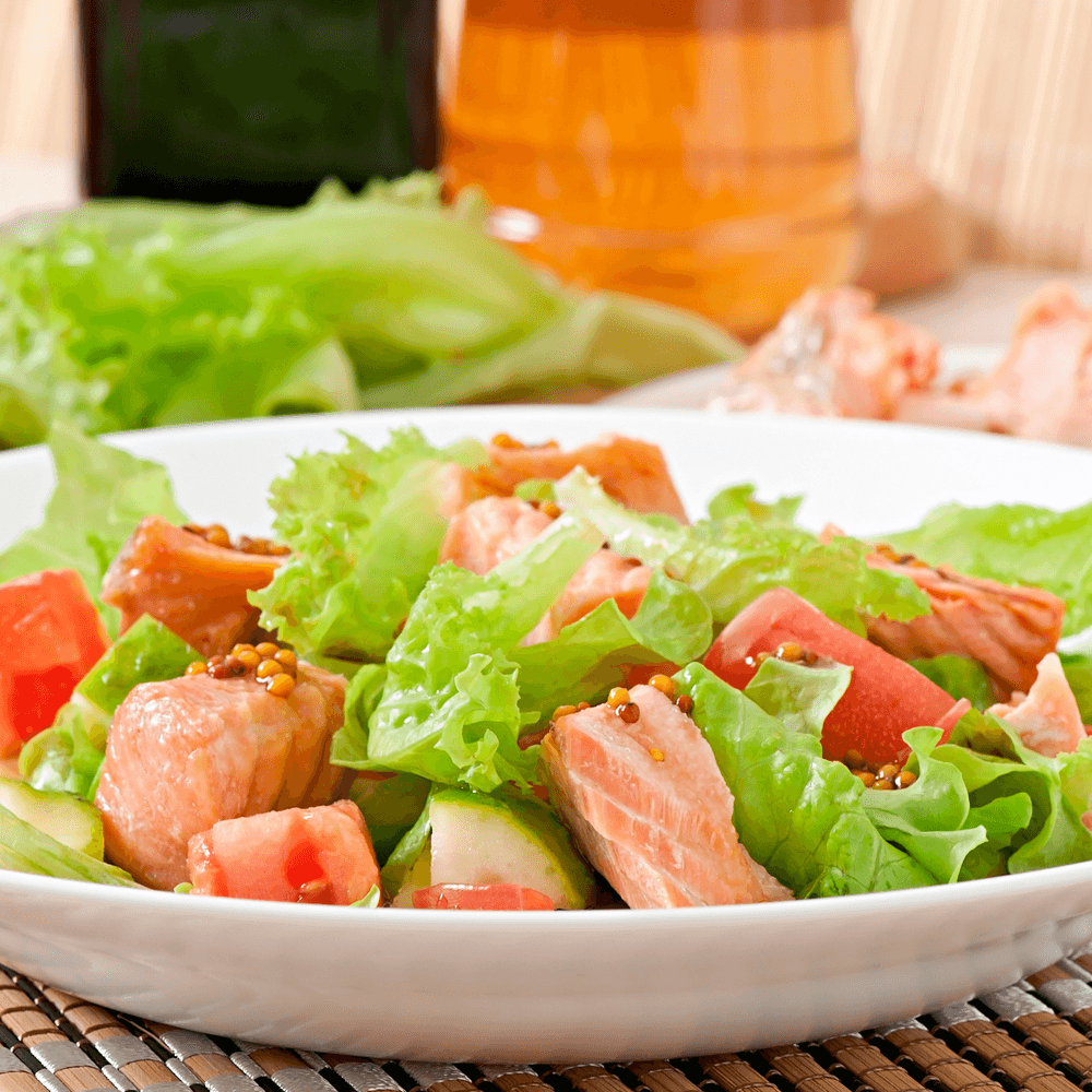 Spicy Salmon & Tuna Avocado Salad