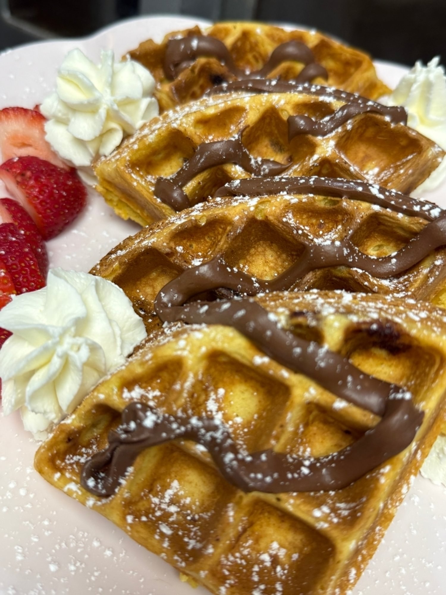 Lucuma Choc Chip Waffles