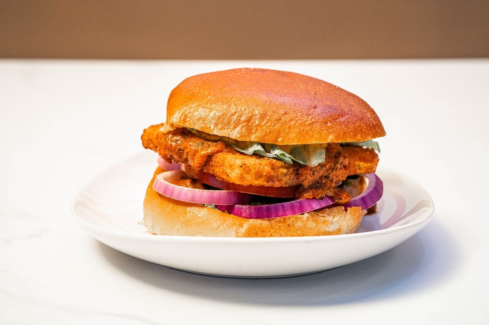 Royal Paneer Burger With Masala Fries