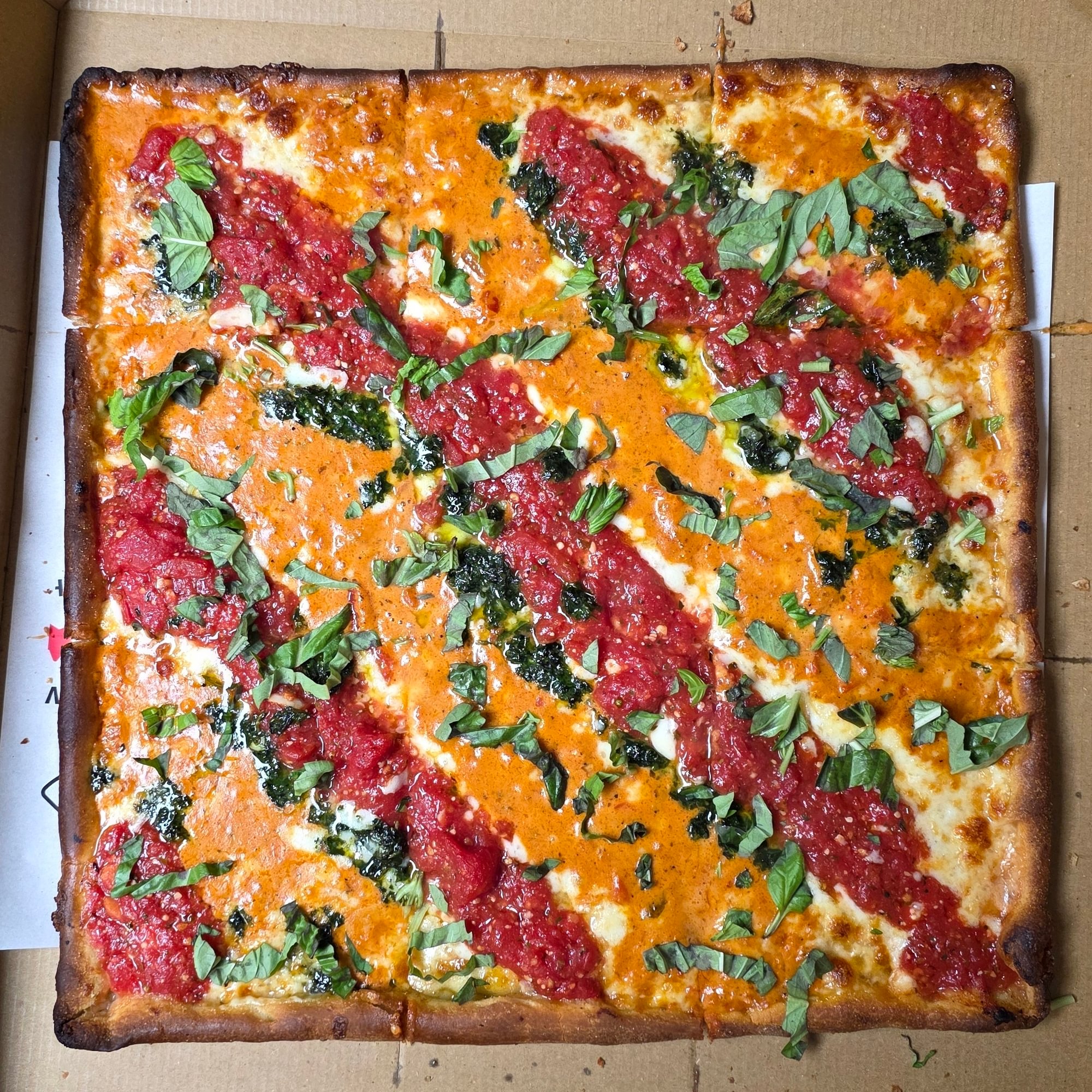 Tri Color Grandma Pizza