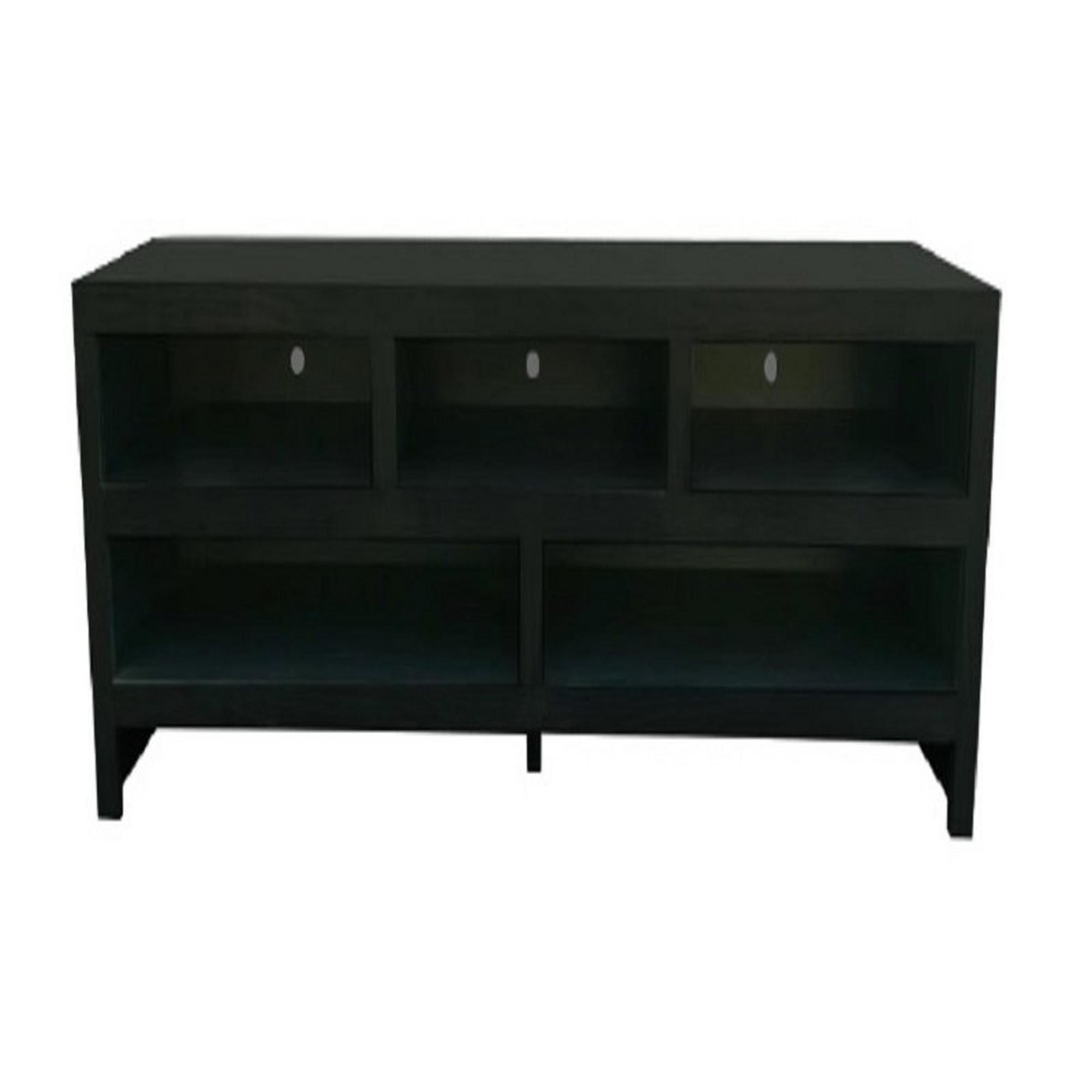 Del Mar 78" Open TV Console, Black