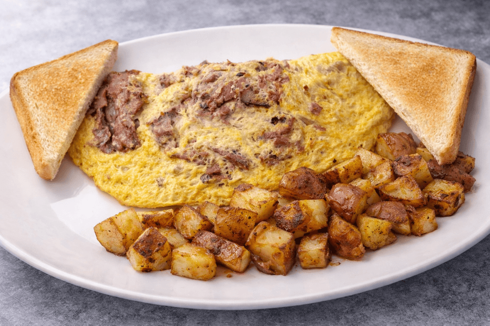 Pastrami and Swiss Omelet