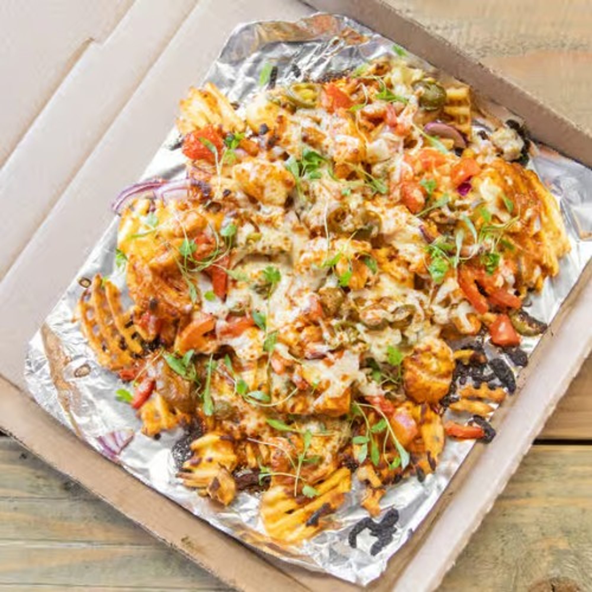 Loaded Butter Chicken Fries