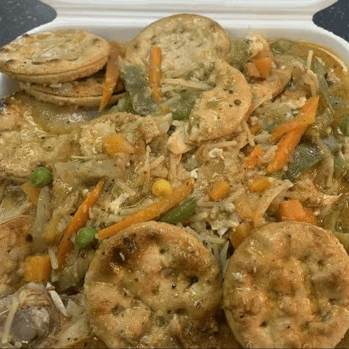 Steamed Fish & Crackers