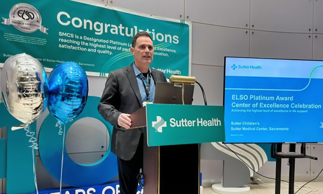 Doctor speaking at podium