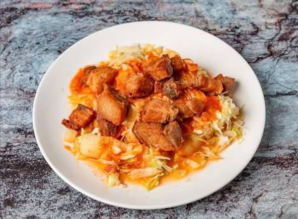 Yuca Frita con Chicharron