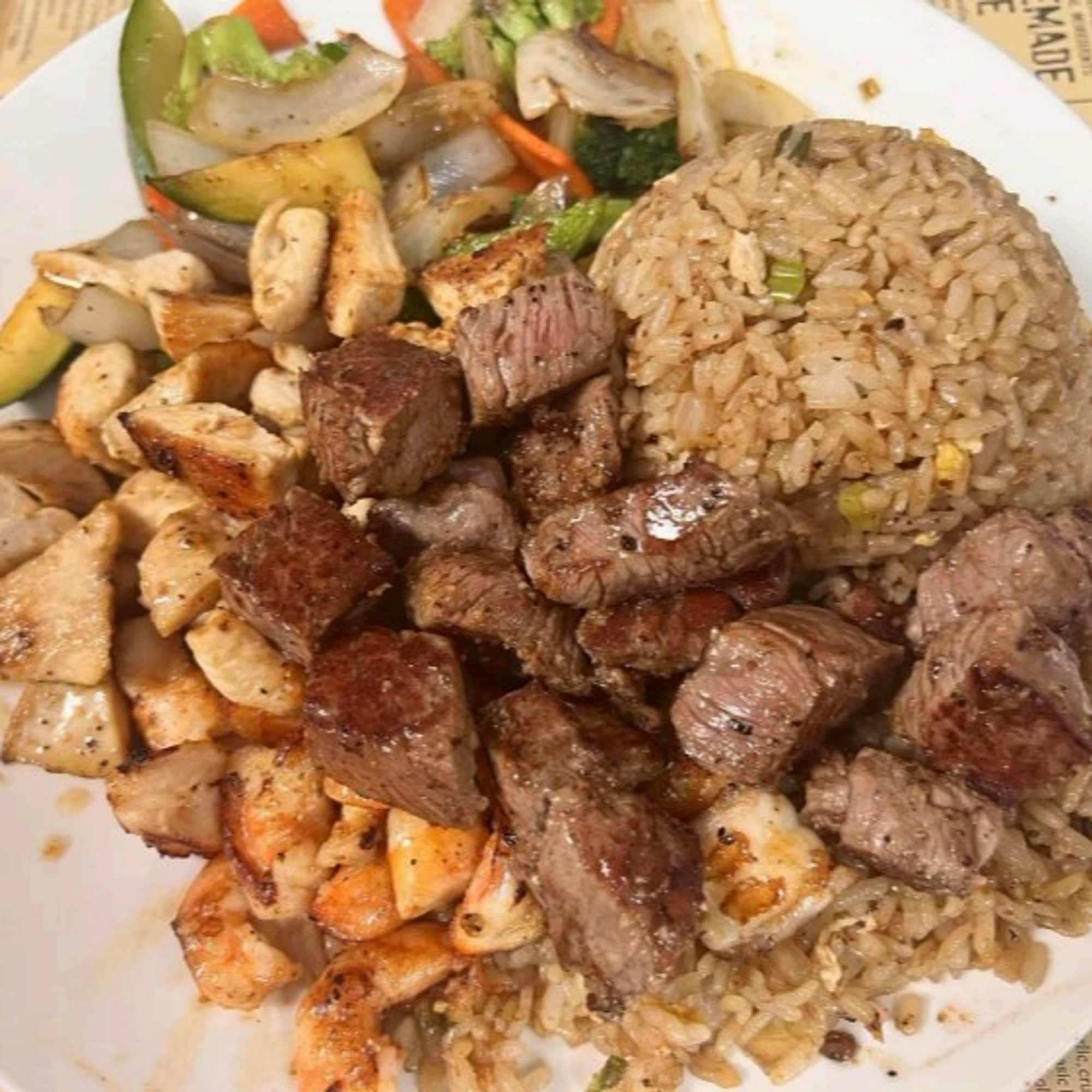 Hibachi Filet Mignon & Chicken & Shrimp