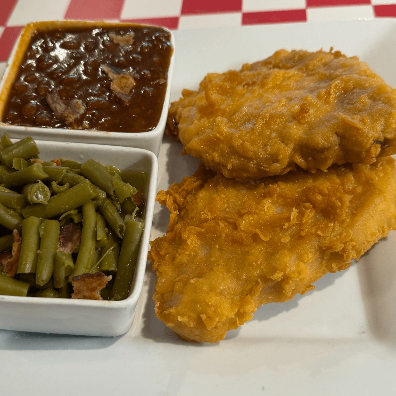 Two Fried Pork Chops (No Bones About It)
