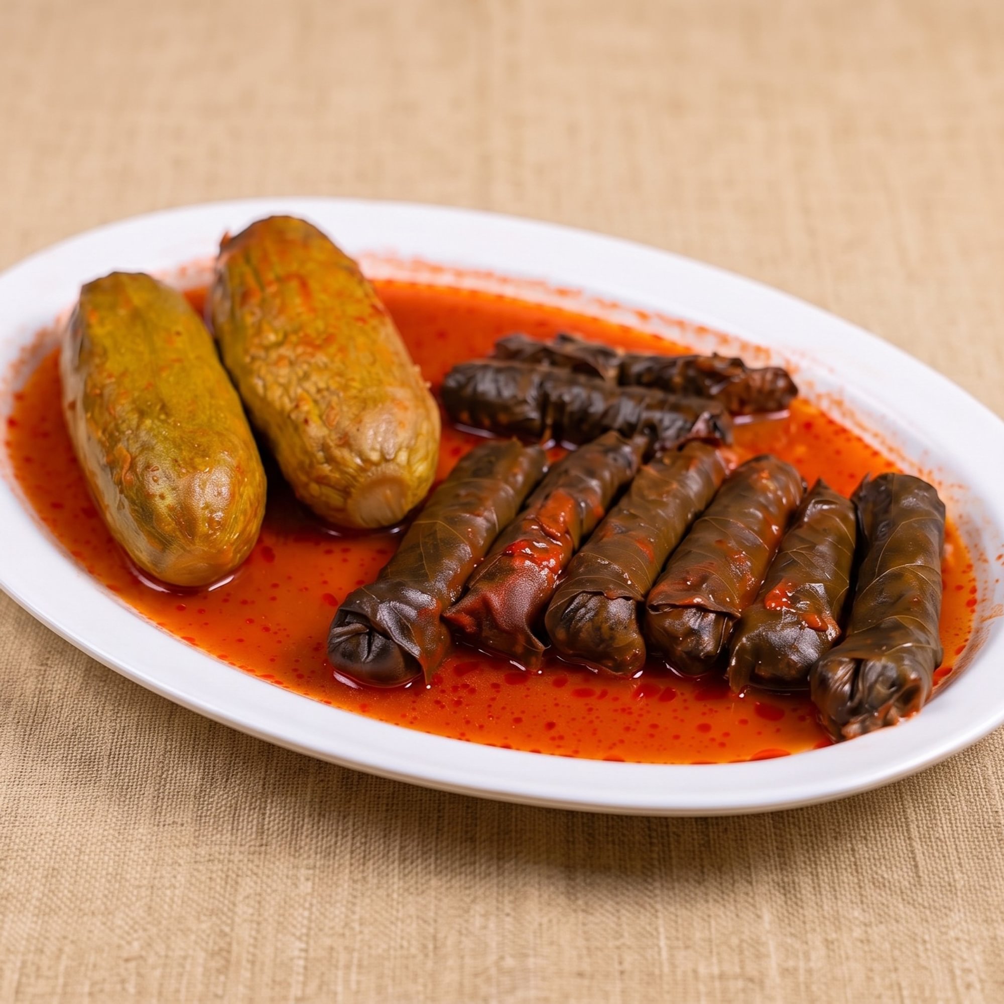 Wednesday: Stuffed Zucchini & Grape Leaves
