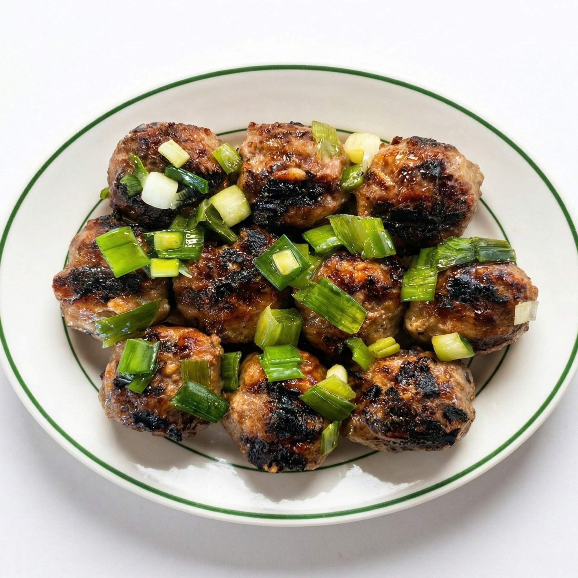 Charbroiled Ground Beef Sausage with Spices (10 Pieces) /Bò Nướng Mỡ Chài